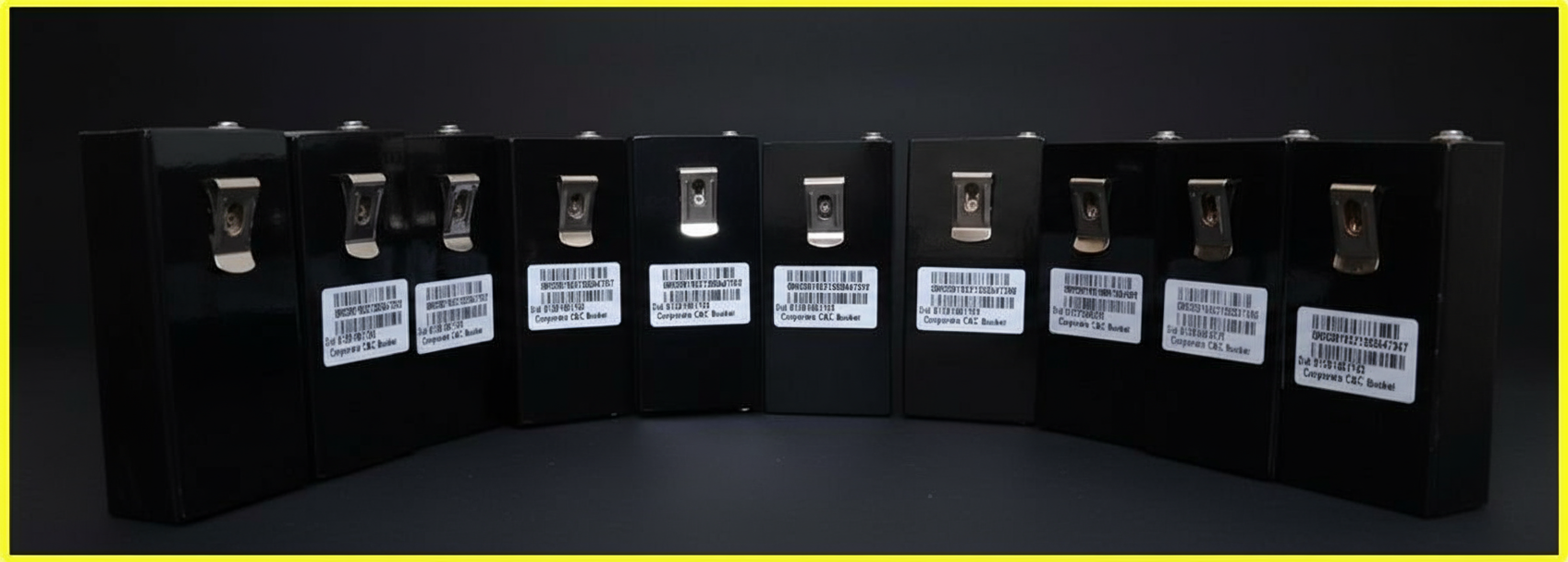 Rear view of Blockers body cameras highlighting clips and serial numbers